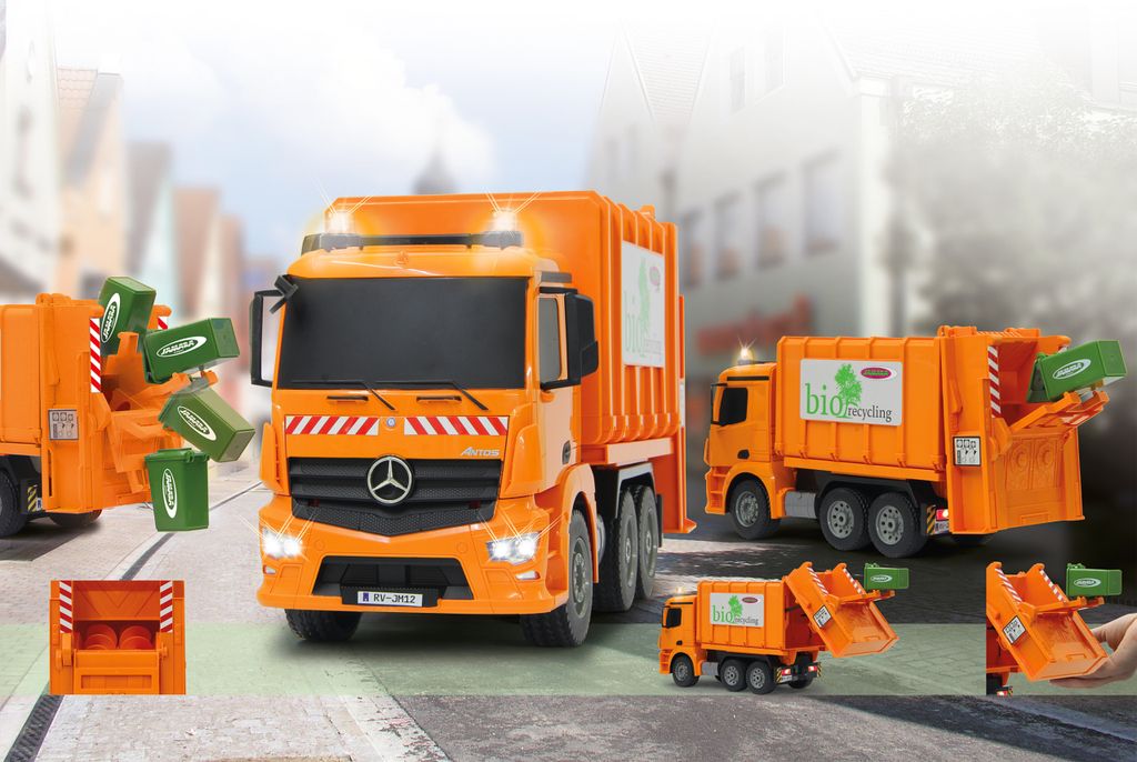 Jamara Müllwagen Mercedes Antos Ferngesteuertes Auto Müllauto Abfall Recycling 