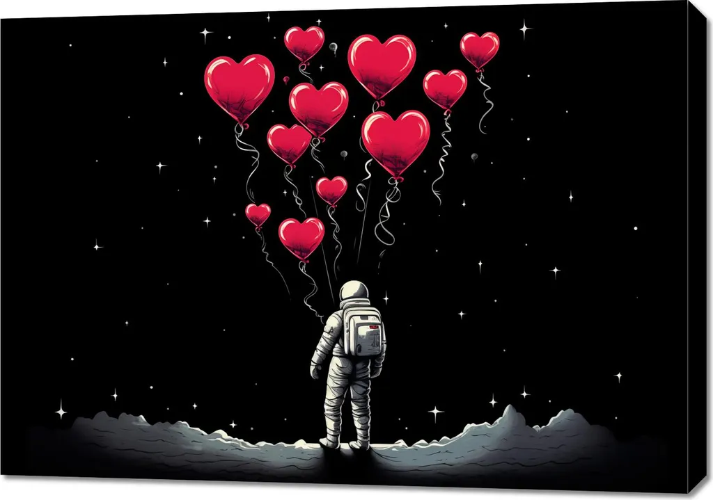 Quadro Astronauta Esclusivo 100x70 - Wall Art di Design Contemporaneo