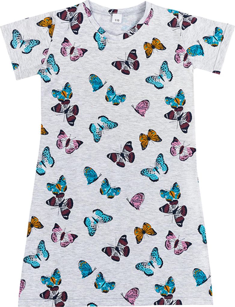 Nachthemd mit kurzen Ärmeln - 110 - Rosa,Blau,Grau