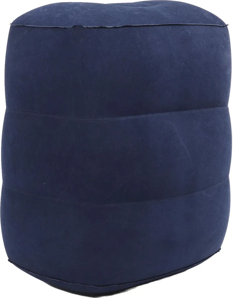 Poggiapiedi Gonfiabile Blu in PVC Floccato | Comfort per Aereo e Treno