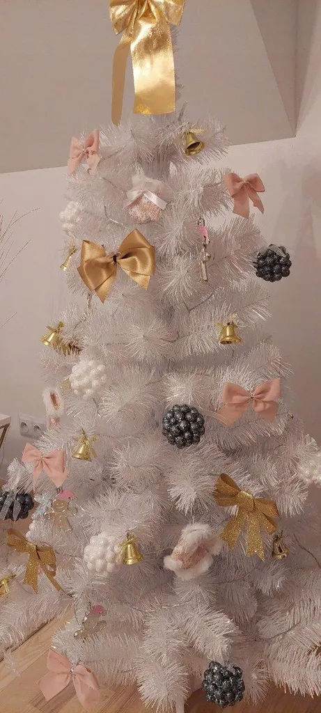 Sapin de Noël blanc 120cm idéal pour petits appartements et studios - 5