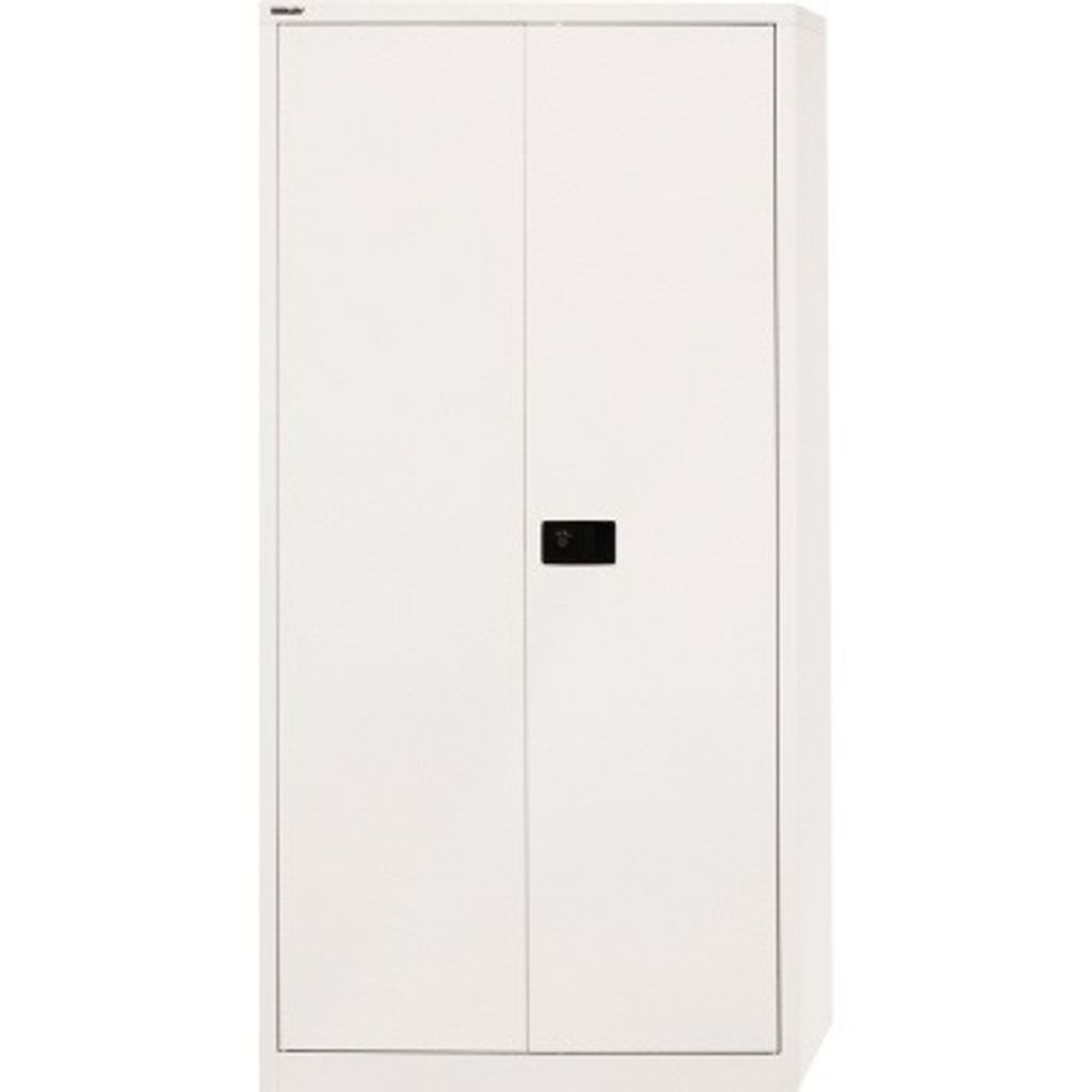 BISLEY Flügeltürenschrank Universal Maße: 91,4 x 195 x 40 cm (B x H x T) Anzahl der Fachböden: 4 Fachböden Werkstoff: Stahl