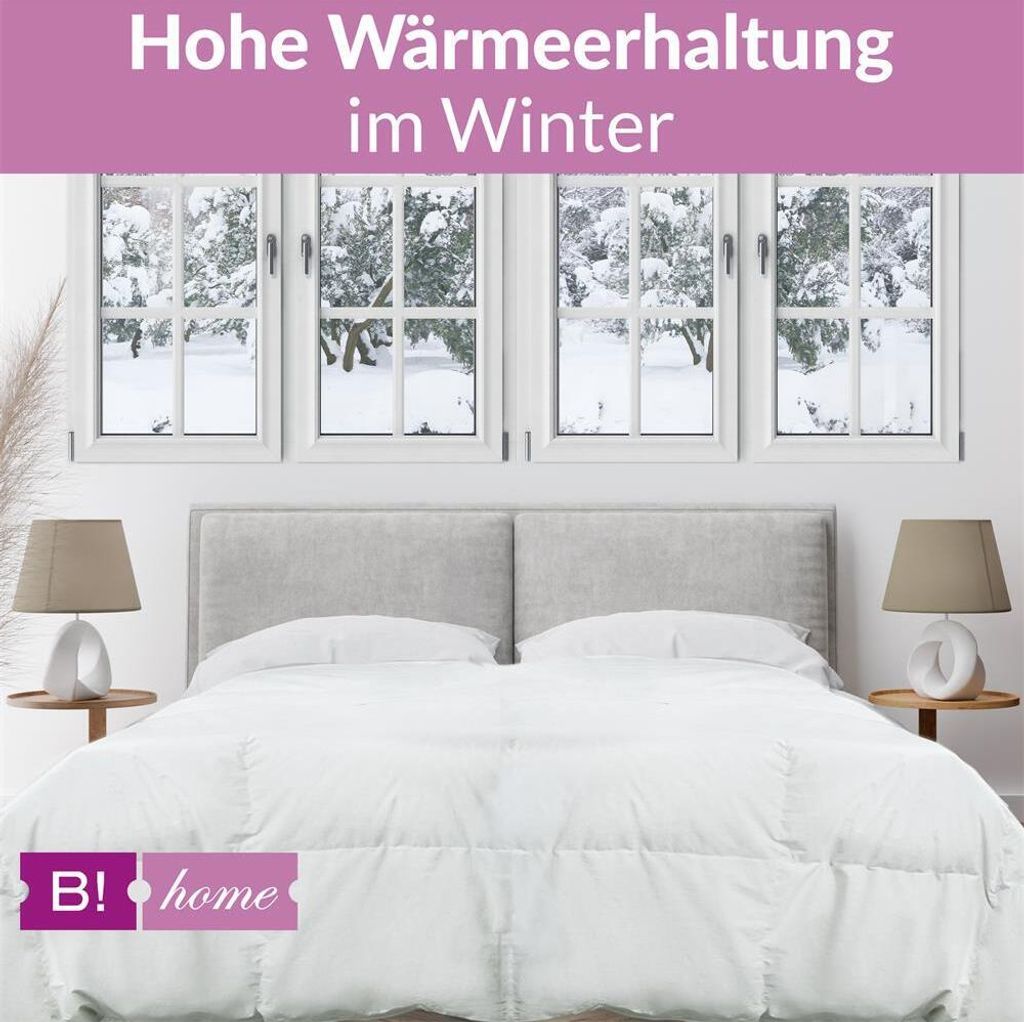 Bettdecke B!HOME mit 100% Daunen : Winter : 100 x 135 cm Produktbild 4