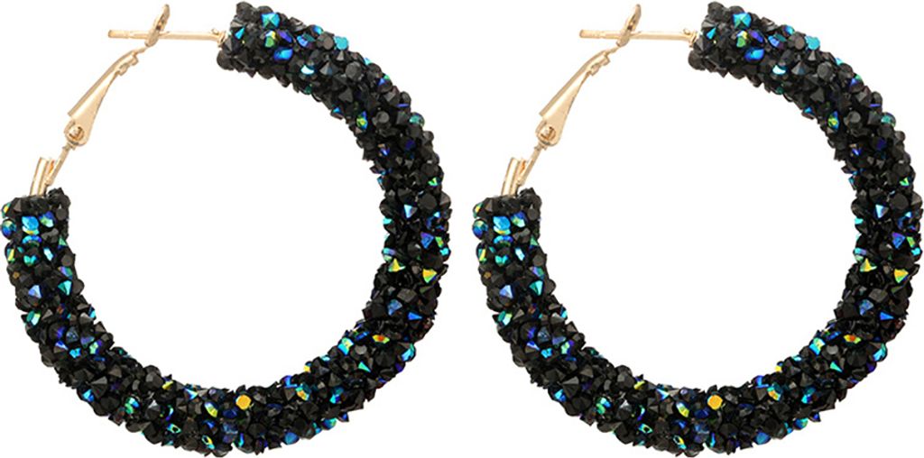 Dame elegante runde Kreis Creolen Hochzeit Schmuck Party Cocktail Geschenk-Mehrfarbig