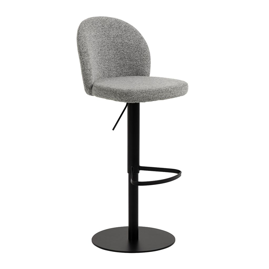 Smuk Bouclé Barhocker Travis Grau