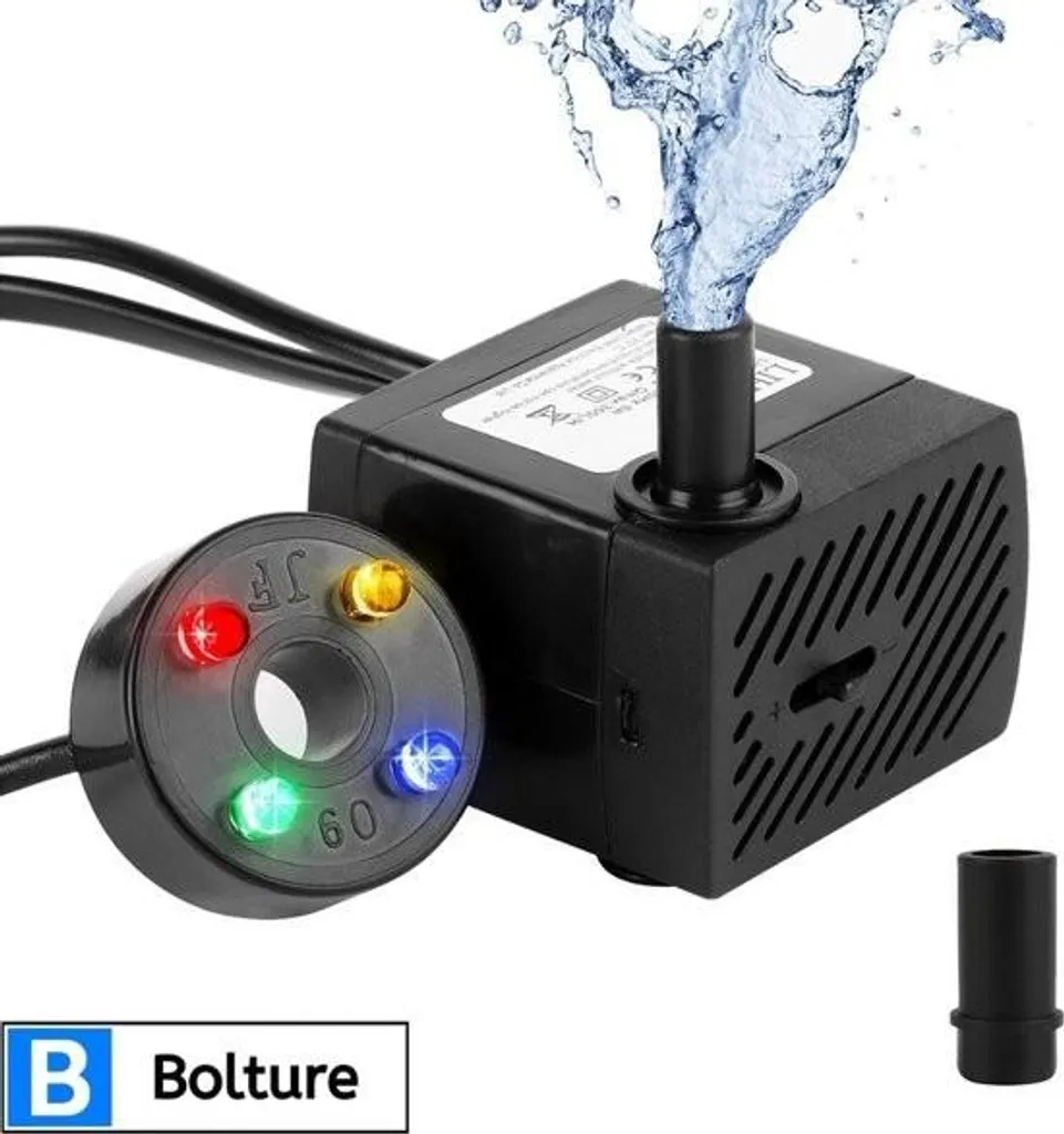 Pompe à eau multifonction aspiration plate et éclairage pour fontaine