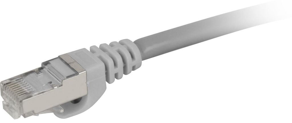 Patchkabel SFTP, RJ-45, mit Cat.7a Rohkabel (grau, 3 Meter)
