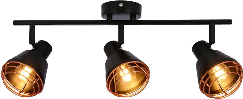Plafonnier 3 Spots E14 NERIA Design Industriel pour Salon et Chambre