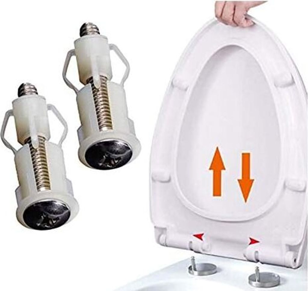 2pcs Vis D'expansion pour Couvercle de Toilette Fixation Abattant WC Vis pour Lunette Toilette Ensemble de Fixation Pièces de Rechange pour Couver...