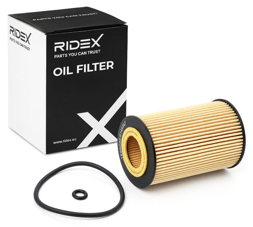 Ölfilter RIDEX 7O0116 Filtereinsatz für VW Golf VII Produktbild 