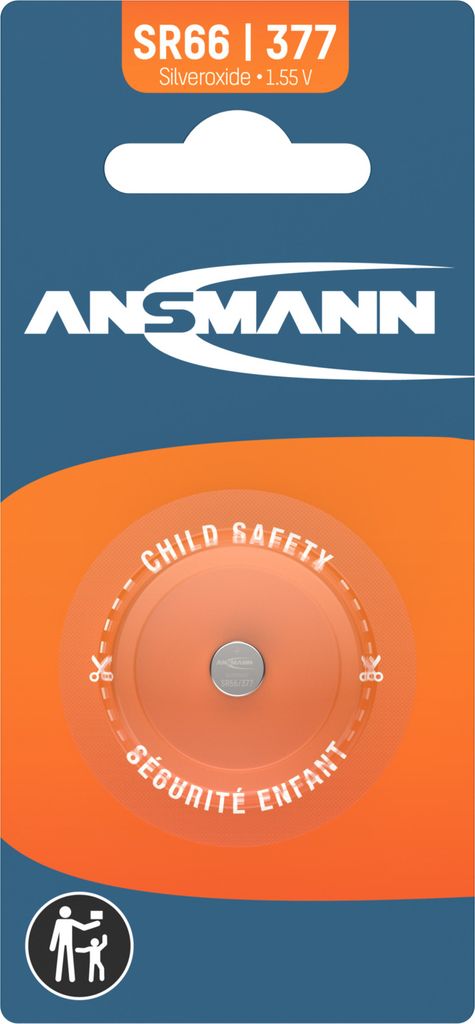 ANSMANN Silberoxid Knopfzelle SR66 / SR626 / 377