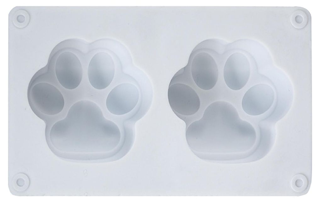 Silikonform mit 2 Mulden, hitzebeständig, DIY Mini-Katzenkrallen-Silikonform für Bastelarbeiten