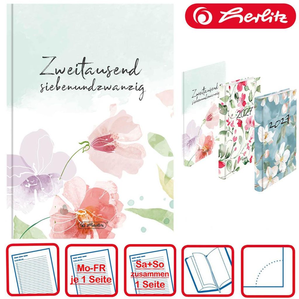 Herlitz Buchkalender A5 Rainbow 2027, Jahr / Motiv:2027 / Produktbild 