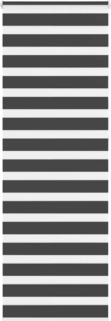 Doppelrollo Schwarz 85x230 cm Stoffbreite 80,9 cm Polyester