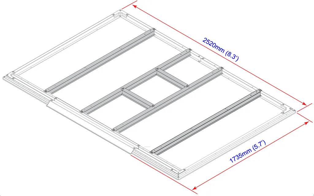 Kit Profili Pavimento DURAMAX 4,7mq - Telaio Strutturale 57102