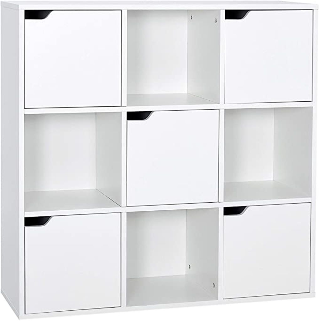 Bücherregal Bücherschrank Aufbewahrungsschrank für Arbeitszimmer Wohnzimmer Weiß