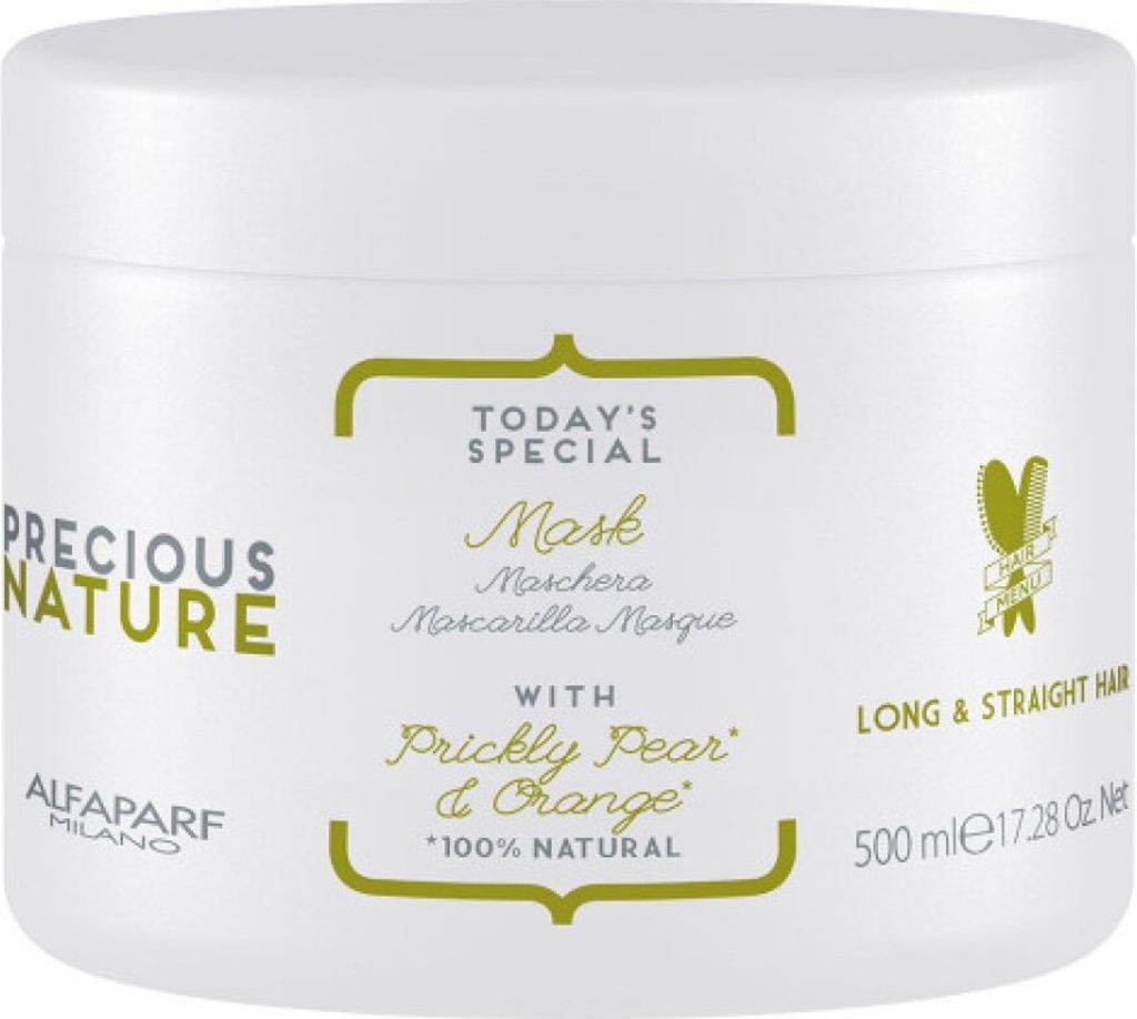 ALFAPARF Milano Precious Nature Anti-Frizz Mask 500ml, 500 ml, Frauen, Alle Haare, Alle Farben, Anti-Frizz, Glättend, Behälter