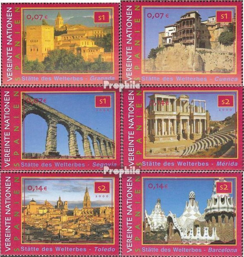 Briefmarken UNO - Wien 2000 Mi 319-324 (kompl.Ausg.) gestempelt Kultur- und Naturerbe