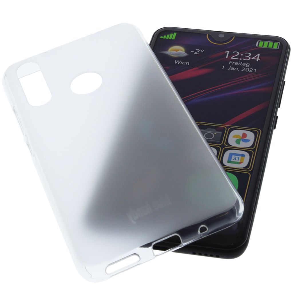 foto-kontor Hülle kompatibel mit Beafon M6S Tasche Gummi TPU Schutz Handytasche transparent