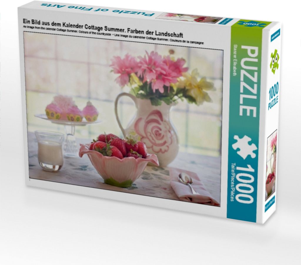 CALVENDO Puzzle Ein Bild aus dem Kalender Cottage Summer. Farben der Landschaft | 1000 Teile Lege-Größe 64x48cm Foto-Puzzle für glückliche Stunden