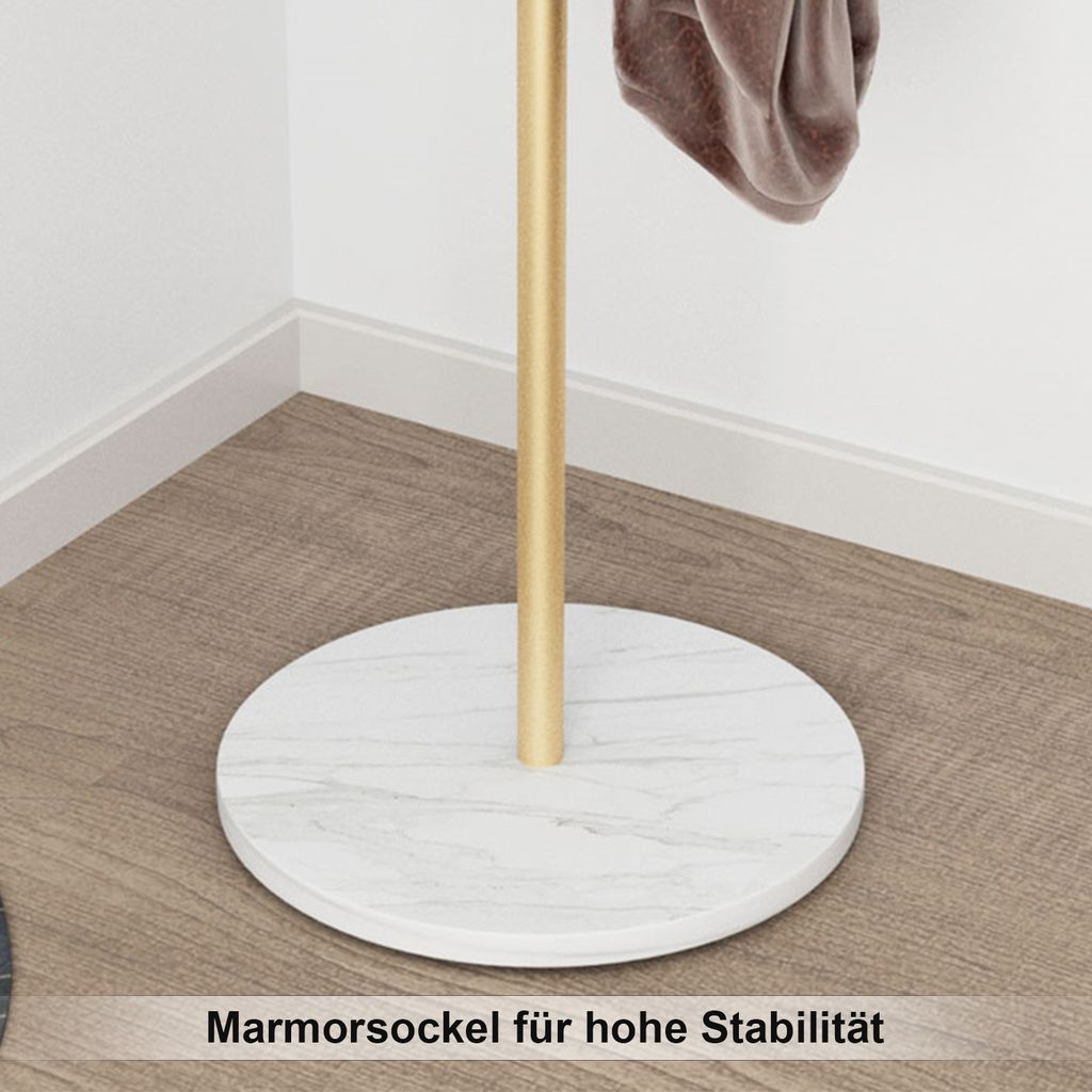Garderobenständer, Kleiderständer mit 7 abgerundeten Haken, Produktbild 5