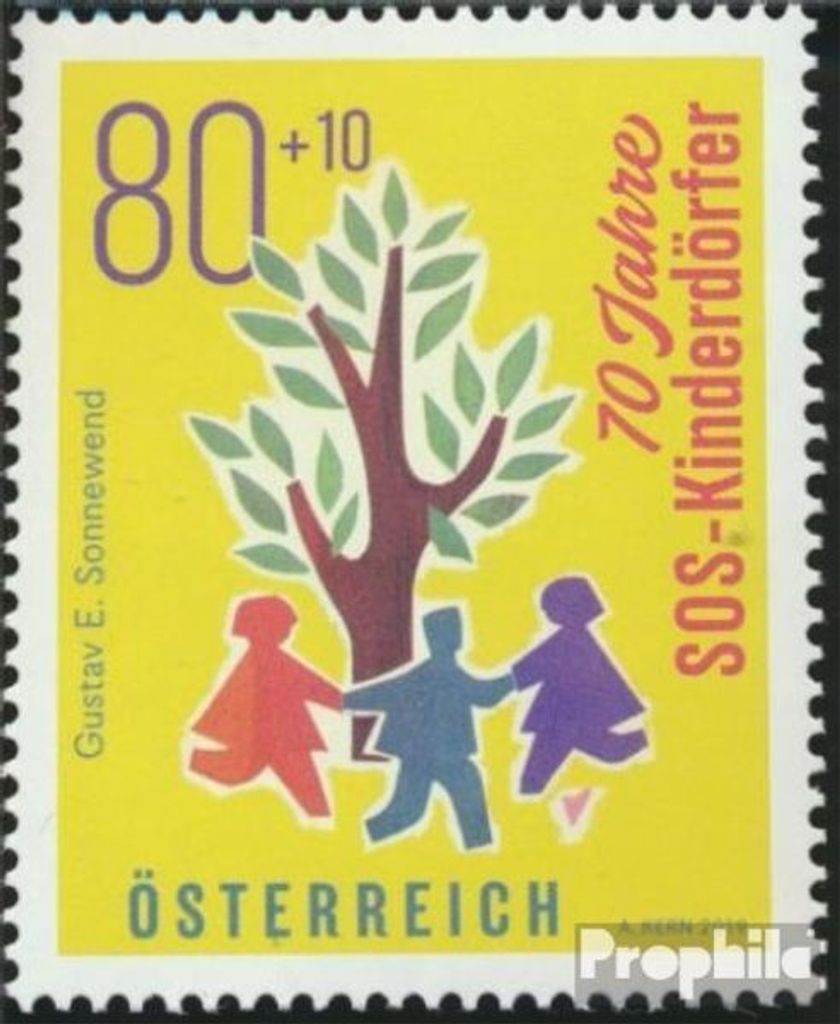 Briefmarken Österreich 2019 Mi 3449 (kompl.Ausg.) postfrisch SOS-Kinderdörfer