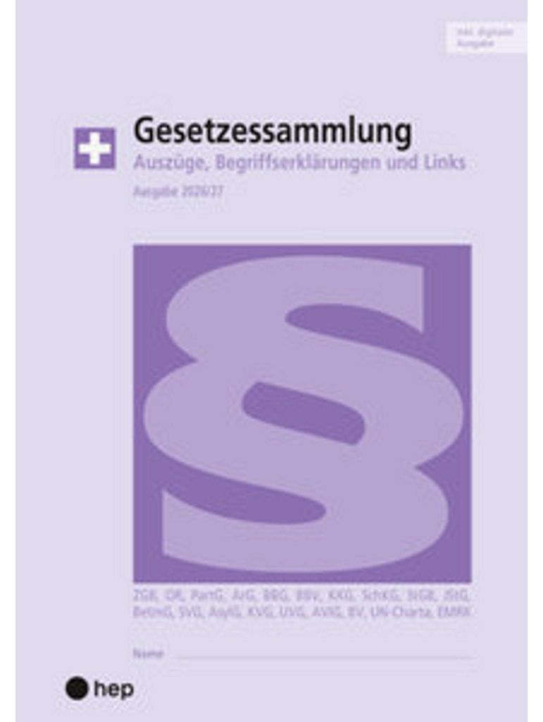 Gesetzessammlung 2026/2027 (Print inkl. E-Book Edubase, Neuauflage 2026)