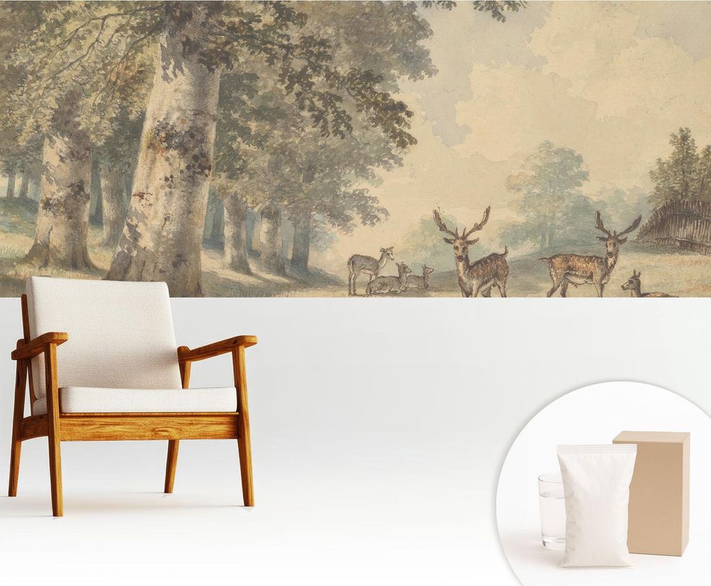 Fototapete - 250x104 cm - Tapete - Wandtapete - Wandbilder - Dekofolie - Tapete Folie - Wand - Dekoration - Wohnzimmer - Waldfrieden