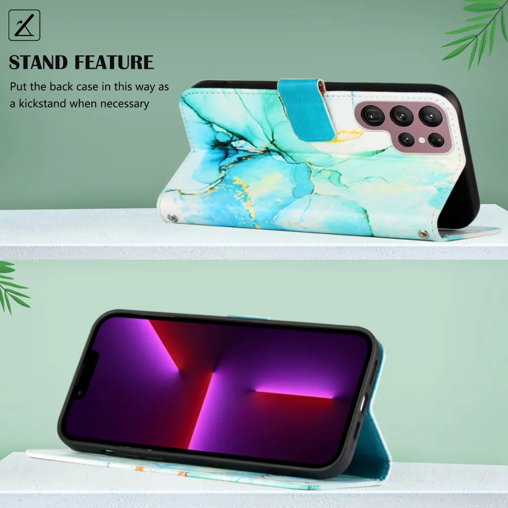 Recensione Custodia S22 Ultra Marmo Verde: Funzionalità Stand e Slot Carte - 3