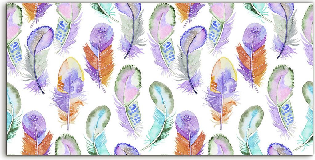 Coloray Canvas 140x70 Wandbild Leinwand Bilder Feder bunt Märchen Kindergarten Kinder