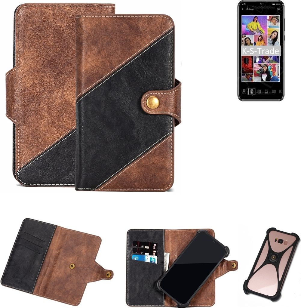 K-S-Trade Handyhülle Schutzhülle Bookstyle Case kompatibel mit Huawei Y8p Klapphülle Cover Hülle Schutztasche 1x