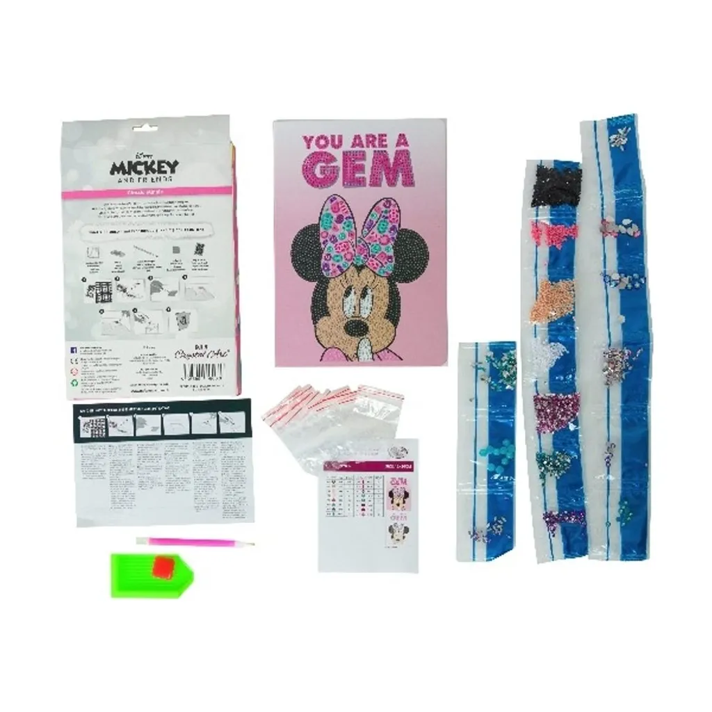 Carnet de notes Minnie Mouse Crystal Art EPEE en mosaïque de cristal