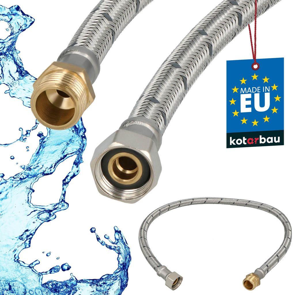 KOTARBAU® Przyłącze Elastyczne 3/8”x3/8” Wężyk do Baterii Zdjęcie produktu 