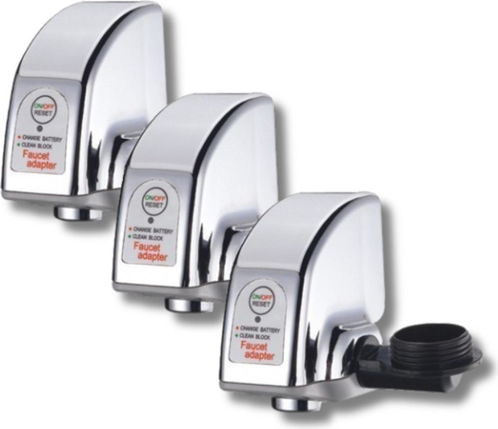 Wasserspar Adapter 3er SET — Sensor Wasserhahn Trinkwasser Spar Adapter