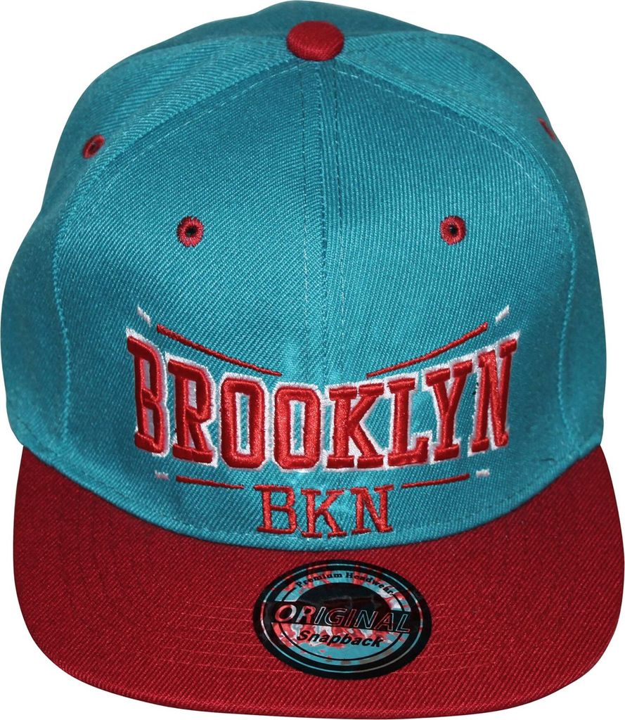 Basecap - Brooklyn - blau-rot - Baseball Cap Produktbild 