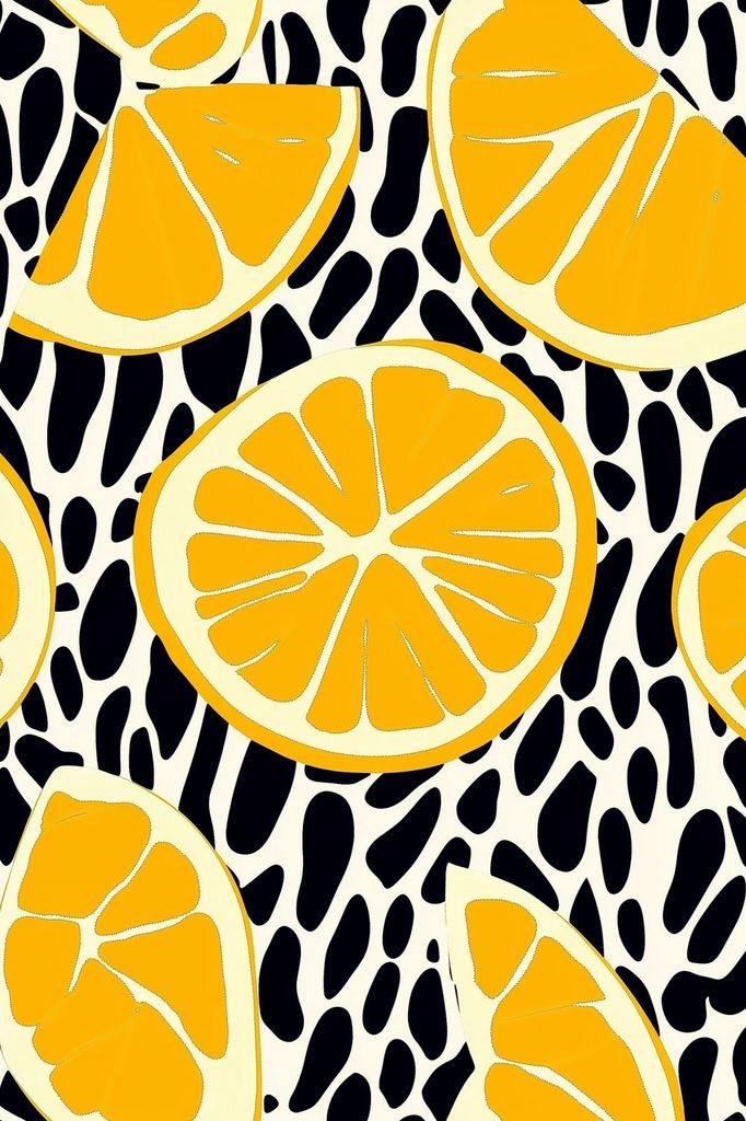 Plakat 20x30cm Moderne Früchte und Zitronen 2 und Pop Art Vintage für das Wohnzimmer