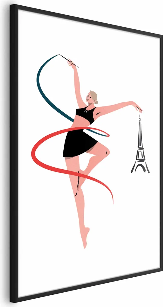 Poster Ginnastica Artistica 60x90 con Cornice Nera - Arredo Palestra Casa