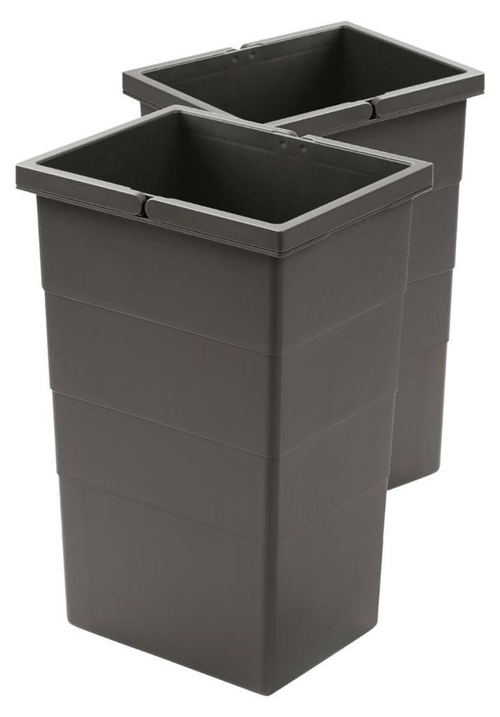 Hailo secchio interno 2x13L 1220359 grigio per raccolta Immagine del prodotto 