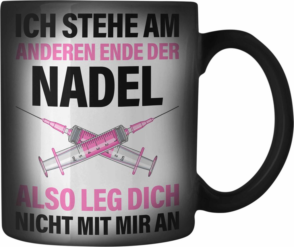 Trendation - Krankenschwester Farbwechsel Zauber-Tasse Geschenk Propofol Spritze Geschenk Krankenschwestern Karabiner Farbwechsel Zauber-Tasse Edel...