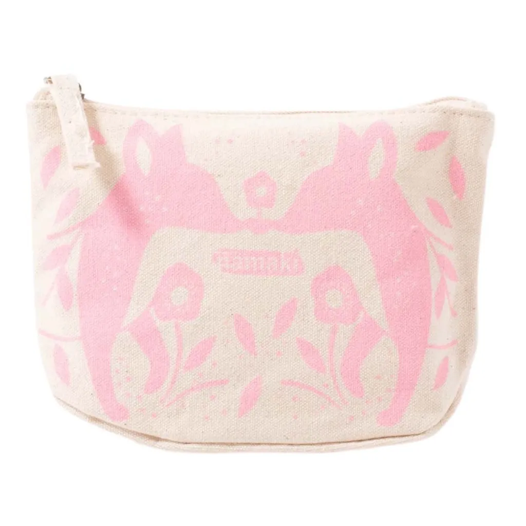 Pochette de toilette enfant Renard Rose - Organisateur de soin zippé
