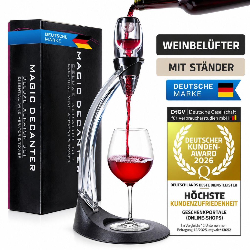 Premium Weinbelüfter mit Ständer - Magic Decanter Produktbild 