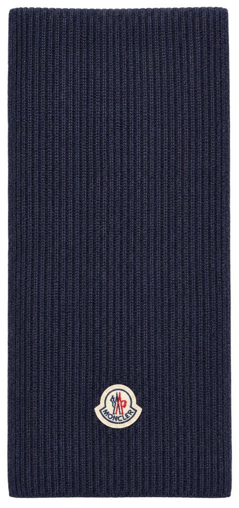 Sciarpa Moncler in cashmere, color blu scuro, unisex Immagine del prodotto 
