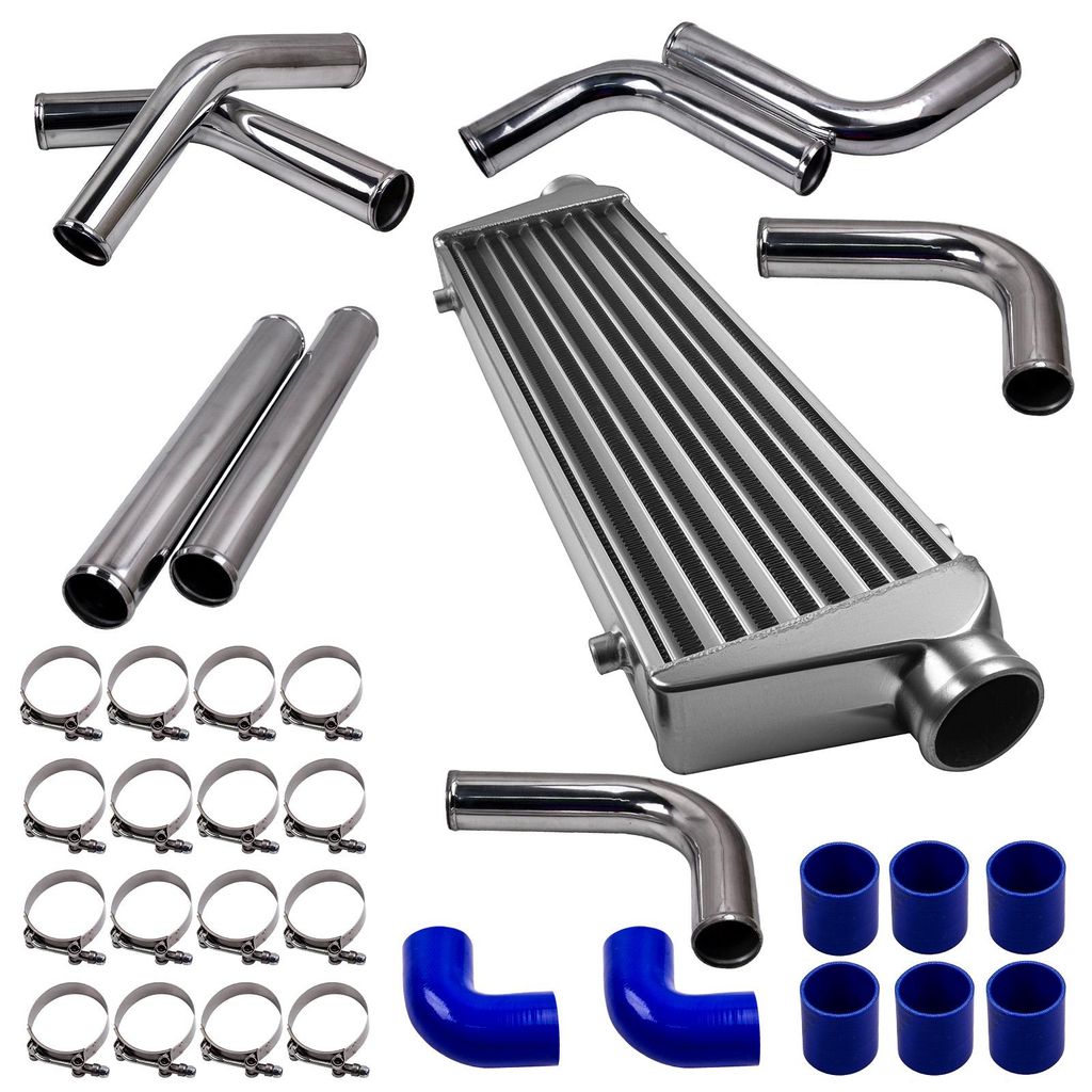 Universal Ladeluftkühler 27"x7"x2.5" + 2.5" Ladeluftkühler Rohrleitungssatz Set