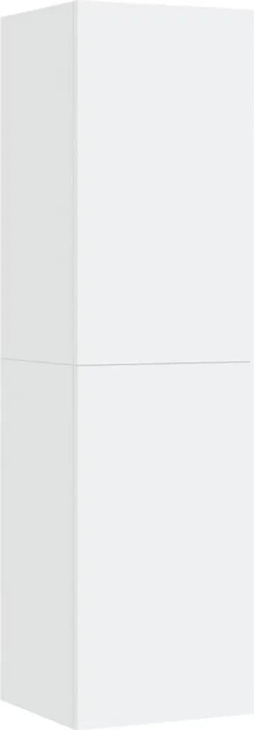 Supporto TV Colonna Bianco 110 cm Legno - Mobile Multimediale Salvaspazio