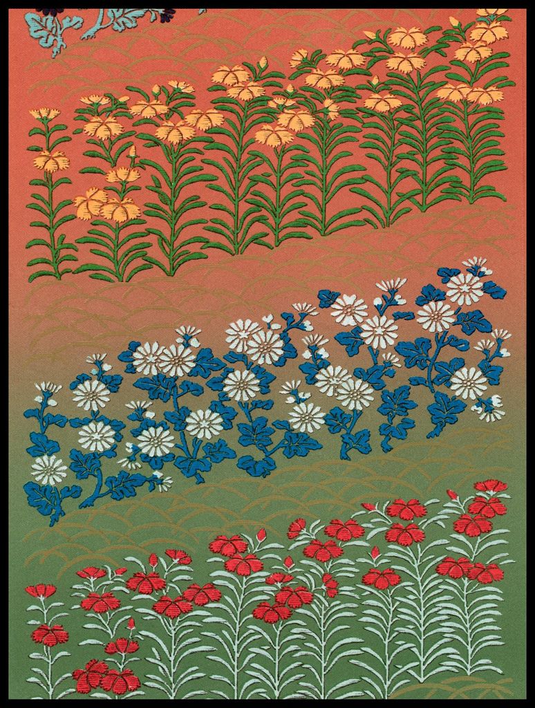 Plakat 60x80cm Japanisches Blumenmuster 3, G.A. Audsley für das Wohnzimmer