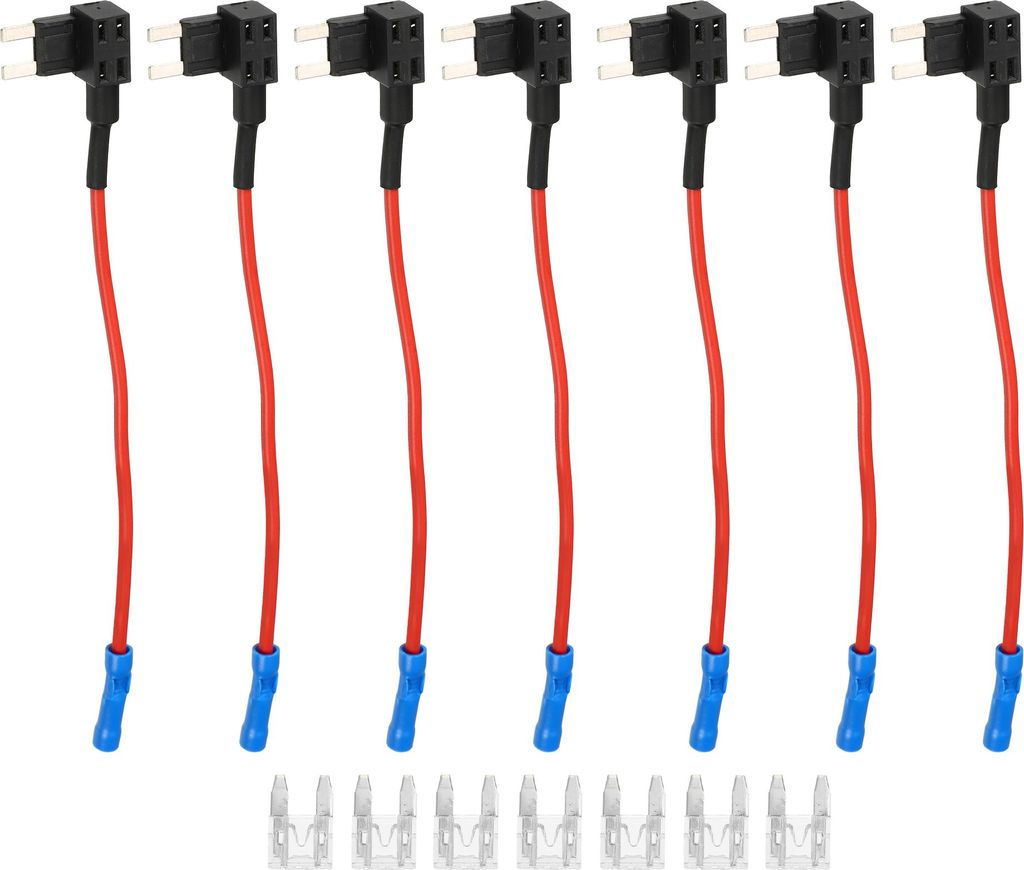 1 Satz 7 Stück Auto Sicherung Hahn 12V mit 7 Stück 25A Mini ATM Sicherung