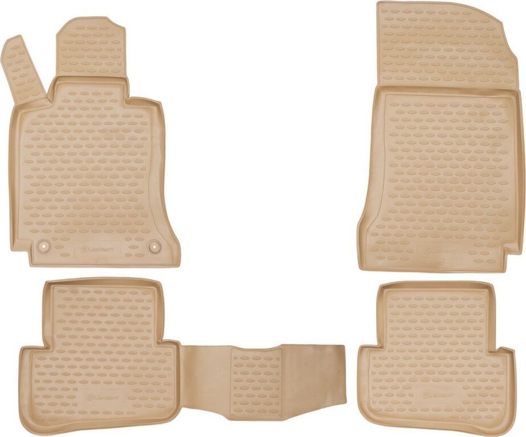 Fussmatten Set Element TPE Gummi 3D, wasserdicht, hoher Rand, rutschfest, passgenau – kompatible mit Floor mats MERCEDES-BENZ C-Class W204 2007-2...