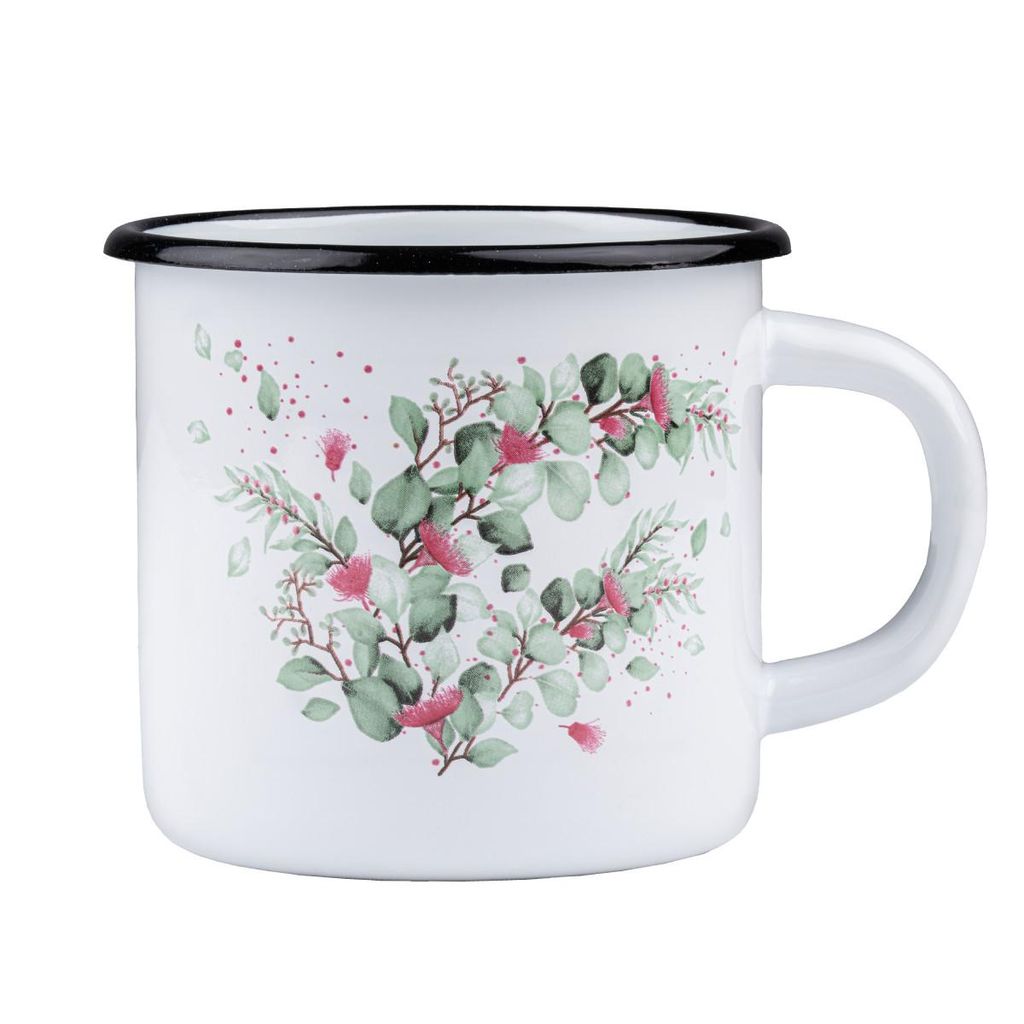 EMALIA RYBNIK Eukalyptus Emaille Becher 500 ml – Tasse mit Produktbild 