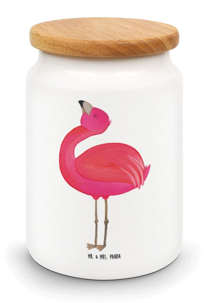 Mr. & Mrs. Panda behälter Flamingo Stolz - Weiß - Geschenk, Produktbild 