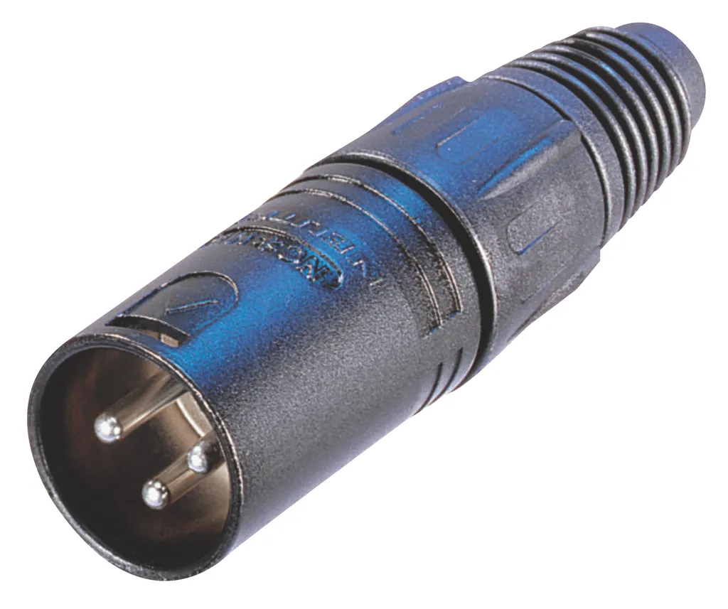 Stock Connettori XLR Maschio 3 Poli - Corpo Metallo Nero e Contatti Oro